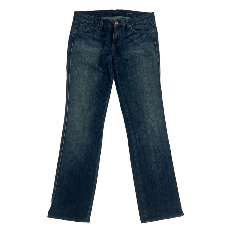 7 For All Mankind Kate Embellished Modern Straight Jeans Size 30 Women’s